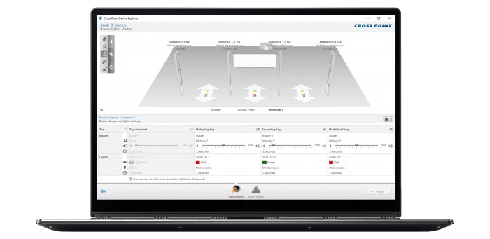 Laptop with dashboard Device Explorer - Cross Point